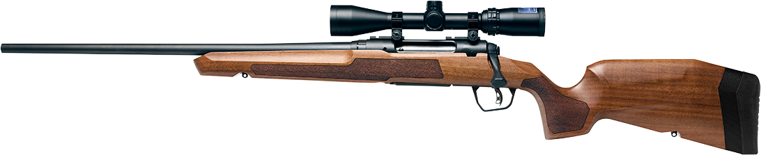 Savage Arms 32272 Axis 2 XP Combo 7mm-08 Rem 4+1 22" Matte Black Sporter Barrel & Drilled & Tapped Carbon Steel Receiver, Ergonomic Hardwood Stock, Left Hand, Boresighted 3-9x40mm Scope