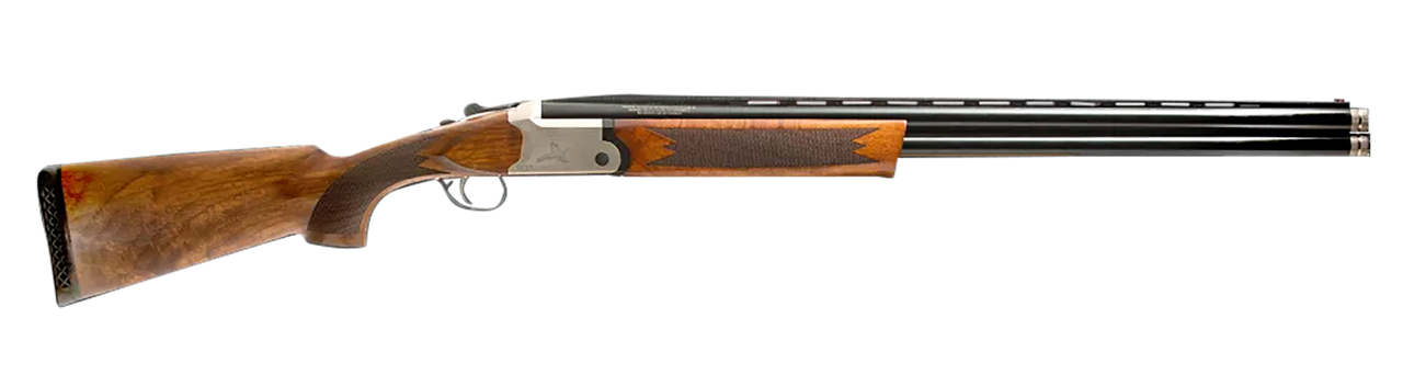 Gforce Arms GF5B1228 Filthy Pheasant  12 Gauge Break Open 3" 2rd 28" Over/Under Vent Rib Barrel, Engraved Nickel-Plated Receiver, Fixed Turkish Walnut Stock