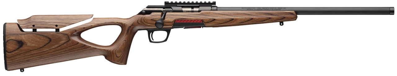Winchester Repeating Arms 5252281003 Xpert Target 21 Sharp 10+1 18" Matte Black Threaded Bull Barrel, Matte Black Picatinny Rail Steel Receiver, Brown Adj Comb & LOP Thumbhole Laminate Stock