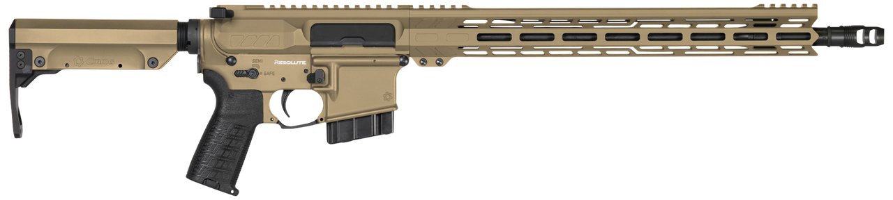 CMMG 28A670CCT Resolute MK4 22 ARC Black Nitride Threaded Barrel, Coyote Tan Cerakote Picatinny Rail Aluminum Receiver, M-LOK Handguard, Black Synthetic CMMG 6 Position RipStock, Black Polymer Grip