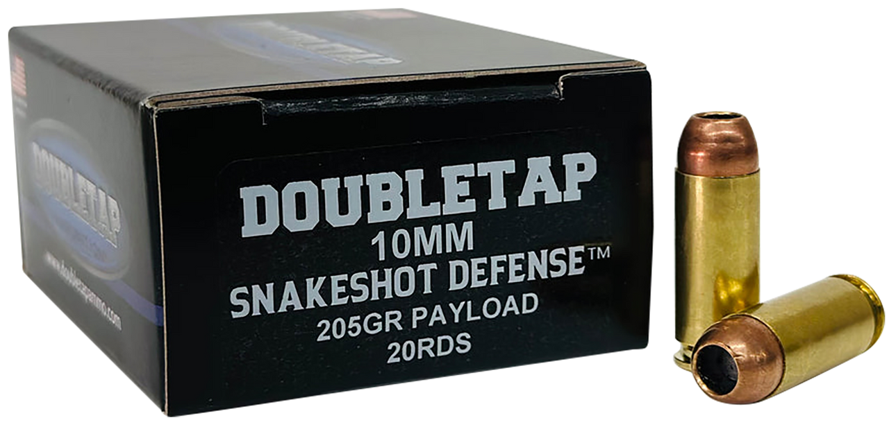 DoubleTap Ammunition 10MMSS20 Snake Shot  10mm 20 Per Box/50 Case