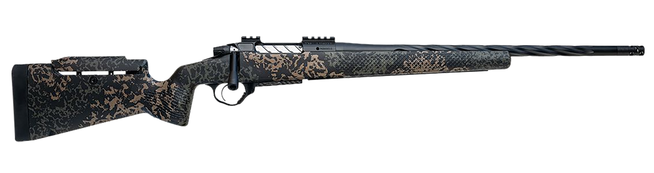 Seekins Precision 0011710207-F Havak PH3 308 Win 20" Black Fluted Threaded Barrel, Black Picatinny Rail Steel Receiver, Adj Cheek Riser Woodland Shadow Synthetic Stock