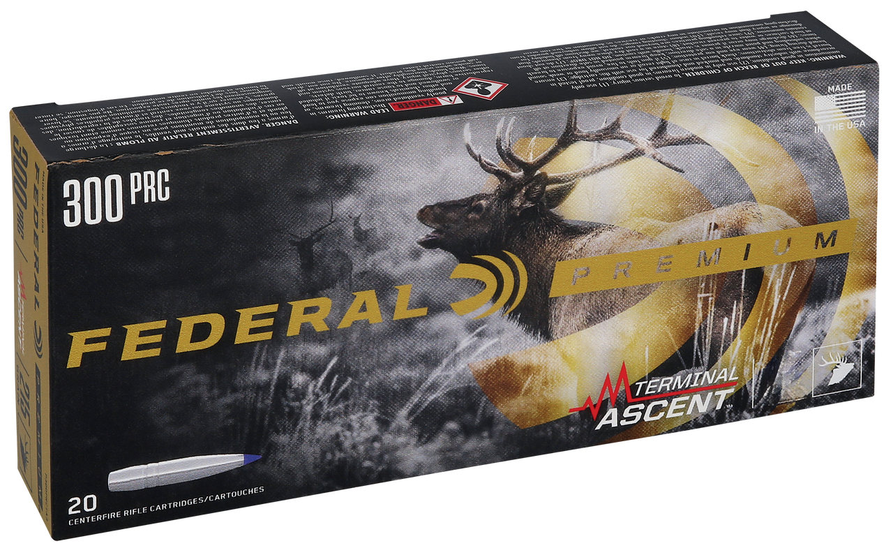 Federal P300PRCTA3 Premium  300PRC 210gr Terminal Ascent 20 Per Box/10 Case Federal P300PRCTA3 Premium  300PRC 210gr Terminal Ascent 20 Per Box/10 Case