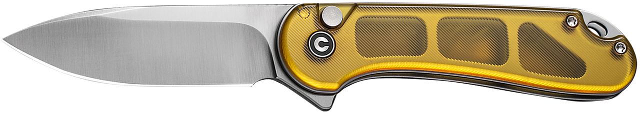 Civivi Knives C18062P-7 Elementum II  EDC 2.96" Folding Drop Point Plain Satin Nitro-V Steel Blade, Ultem Handle