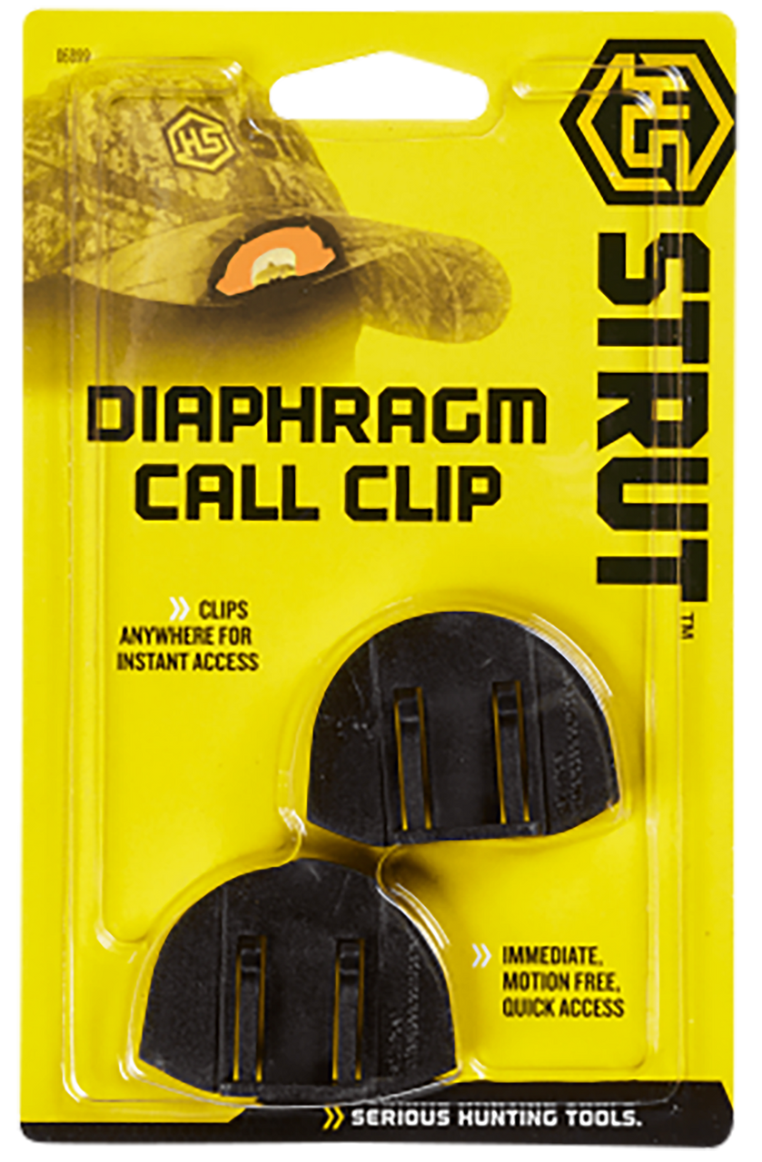 Hunters Specialties HSSTR06899  Diaphragm Call Clip Black Plastic 2 Pack