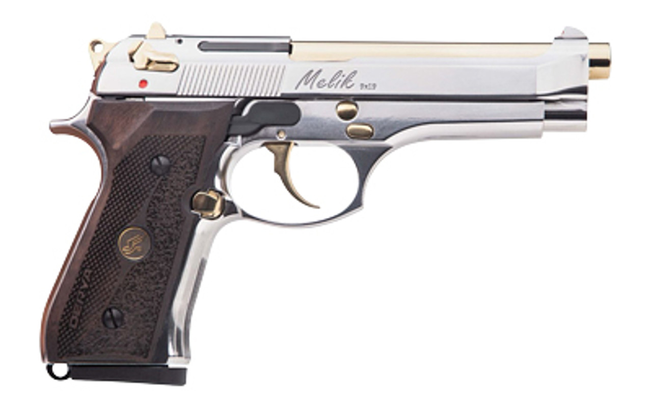DERYA MELIK 9MM 4.9" 10RD SLVR/GOLD