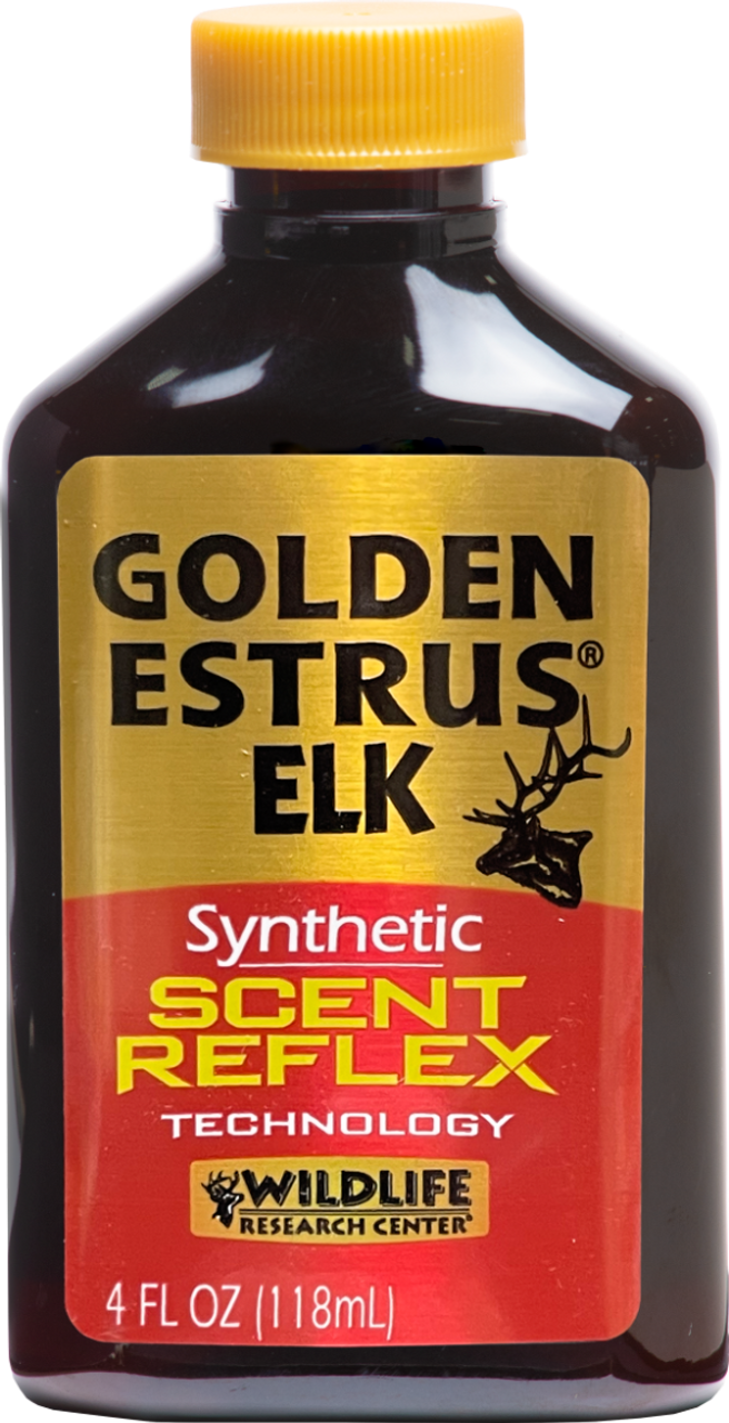 Wildlife Research 44714 Golden Estrus Synthetic Elk 4 oz Bottle