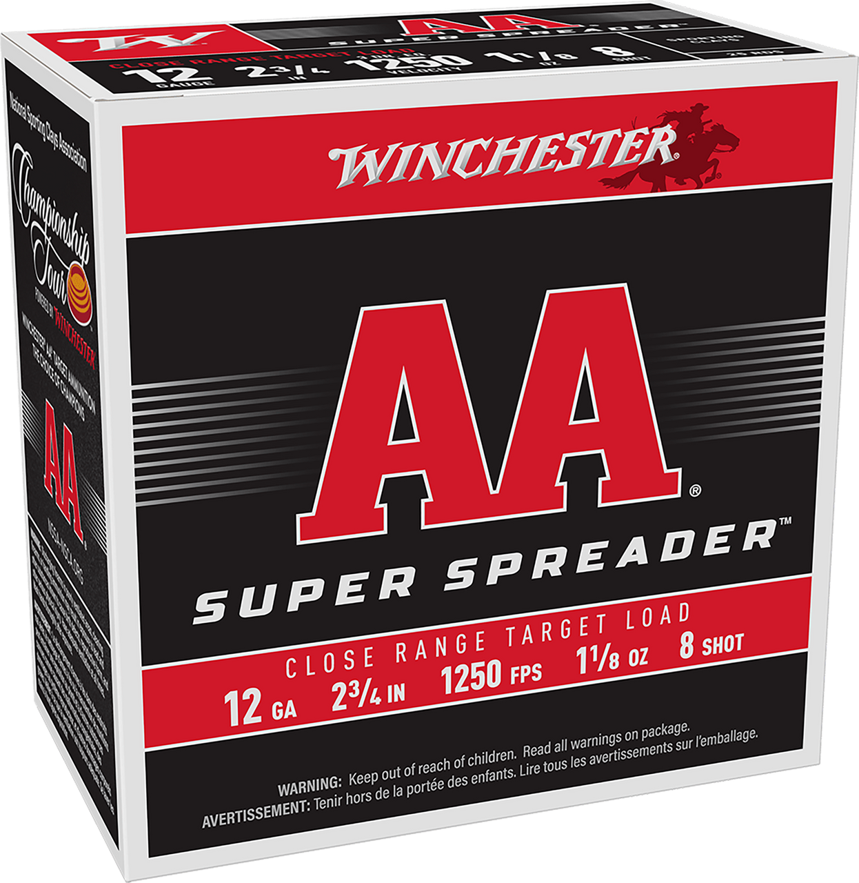 Winchester Ammo AAS128 AA Super Spreader 12Gauge 2.75" 1 1/8oz 25 Per Box/10 Case Winchester Ammo AAS128 AA Super Spreader 12Gauge 2.75" 1 1/8oz 25 Per Box/10 Case