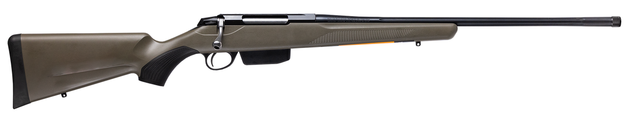 Tikka JRTXGSL37424MT T3x Superlite 7mm PRC 24.40" Blued Fluted Threaded Barrel, Blued Drilled & Tapped Steel Receiver, Fixed Green Synthetic Stock