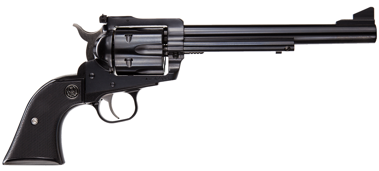 Ruger 0455 Blackhawk  45 Colt (Long Colt) 6rd 7.50" Blued Alloy Steel Barrel, Cylinder & Frame, Black Checkered Rubber Grip, Transfer Bar Safety, Exposed Hammer