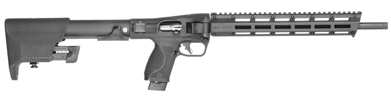 Smith & Wesson 14171 M&P FPC Folding 22 LR 20+1 16.25" Black Threaded Barrel, Black Polymer Receiver w/Picatinny Rail, M-LOK Handguard, Black Fixed Polymer Stock, Interchangeable Backstrap Grip