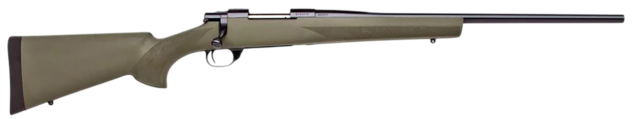 Howa HGR72133 1500 Hogue 243 Win 5+1 22" Black Heavy Barrel, Black Stainless Steel Drilled & Tapped Receiver, Green Hogue OverMolded Synthetic Stock, Right Hand