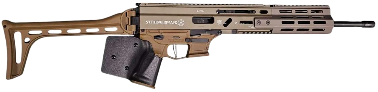 Grand Power 810091158197 Stribog SP9A3G *CA Compliant 9mm Luger 16" Flat Dark Earth