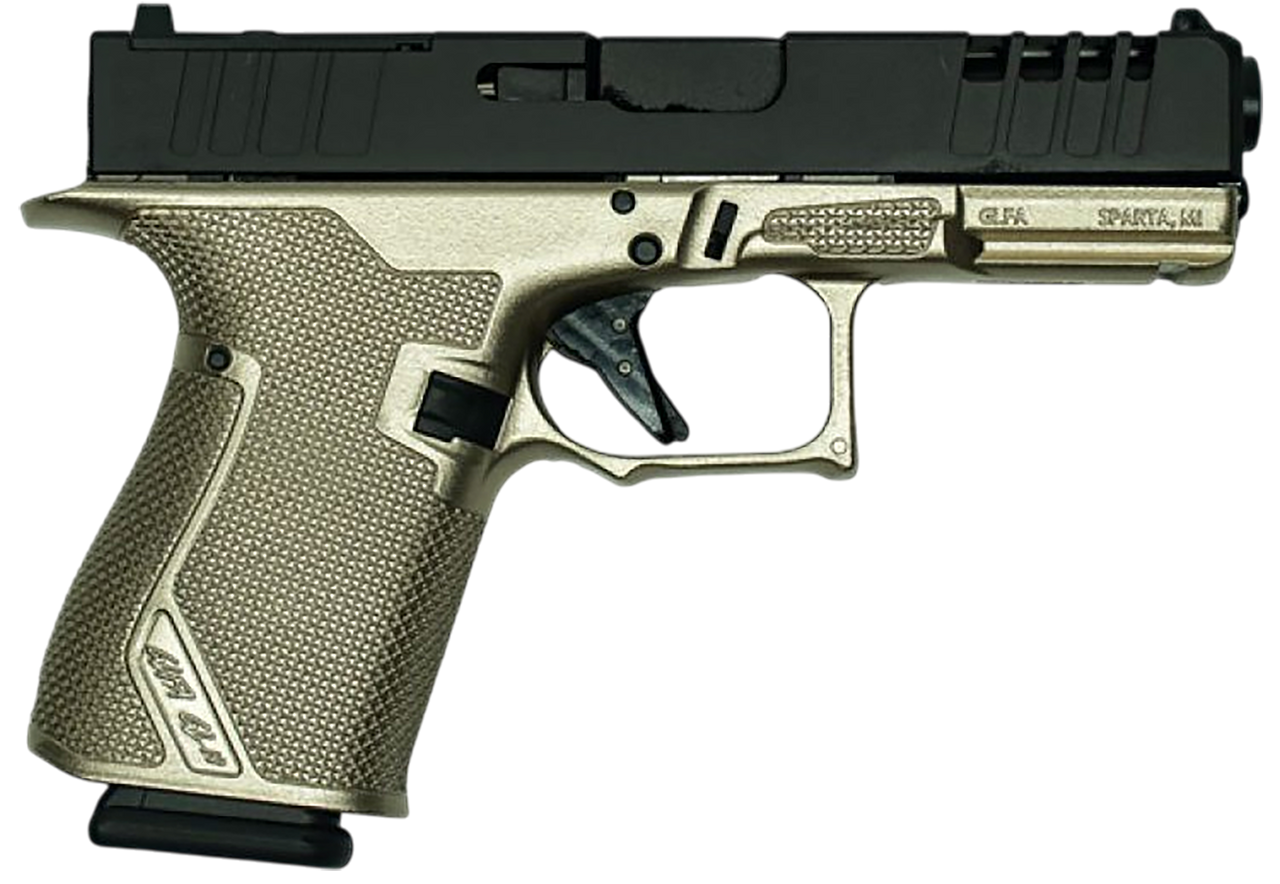 Great Lakes Firearms GL19GPLT Striker  Compact Frame 9mm Luger 15+1 4" Black Nitride Barrel, Optic Cut/Serrated/Window Cut Slide, Polymer Frame, RMR Footprint, Ambidextrous