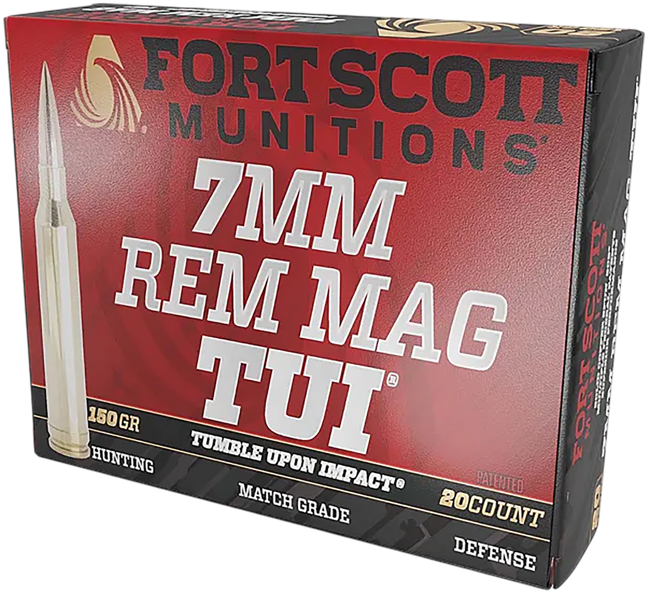 Fort Scott Munitions 7MMMAG-150-SCV2 Tumble Upon Impact (TUI)  7mm 150gr Solid Copper Spun 20 Per Box/10 Case