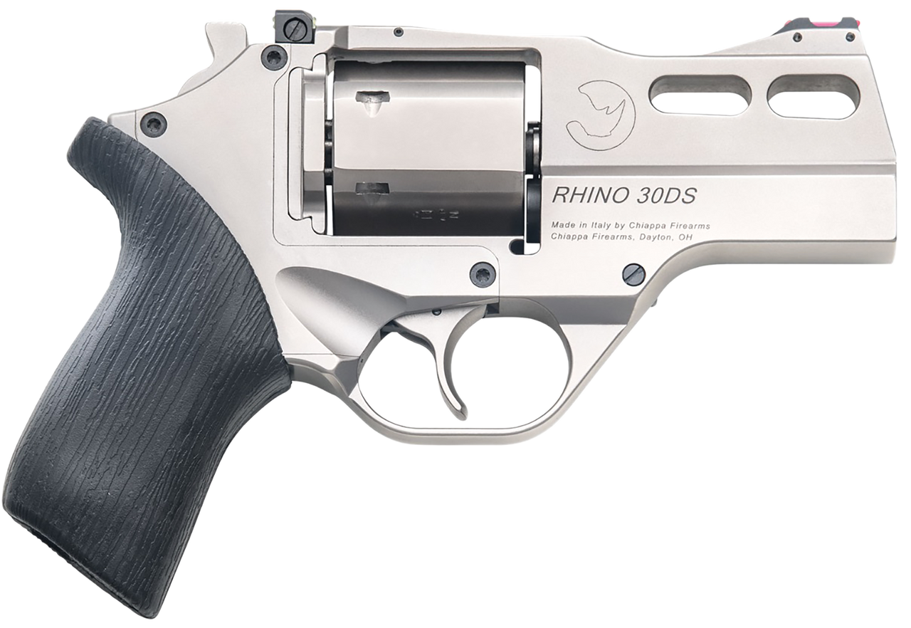 Chiappa Firearms CF340341 Rhino 30DS *CA Compliant Small 10mm Auto 6 Shot 3" Black Anodized Picatinny Rail/Vent Rib Barrel, Black Cylinder Black Anodized Aluminum Frame w/Picatinny Rail, Walnut Grip