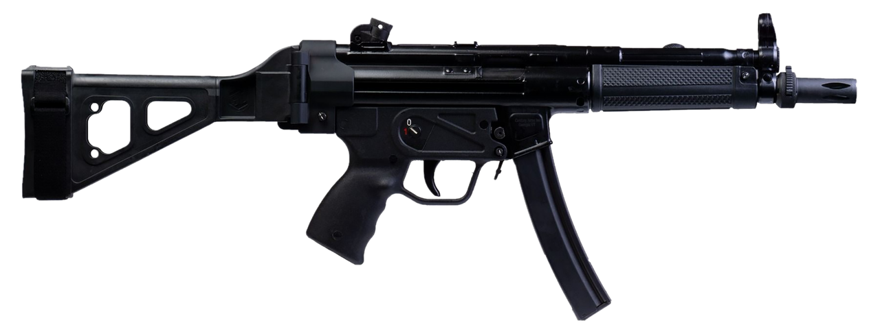 Century Arms HG6034SB-N AP5 P 9mm Luger 30+1 9" Black Threaded Barrel, Black Synthetic SB Tactical Brace, Black Polymer Pistol Grip
