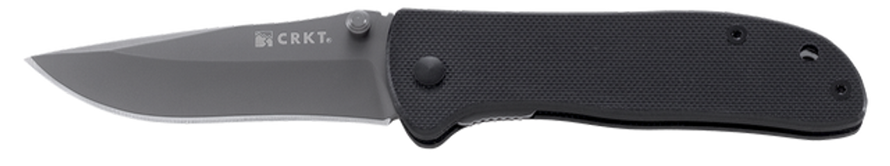 CRKT 6450K Drifter  2.88" Folding Plain Gray TiCN 8Cr14MoV SS Blade/Black G10 Handle Includes Pocket Clip