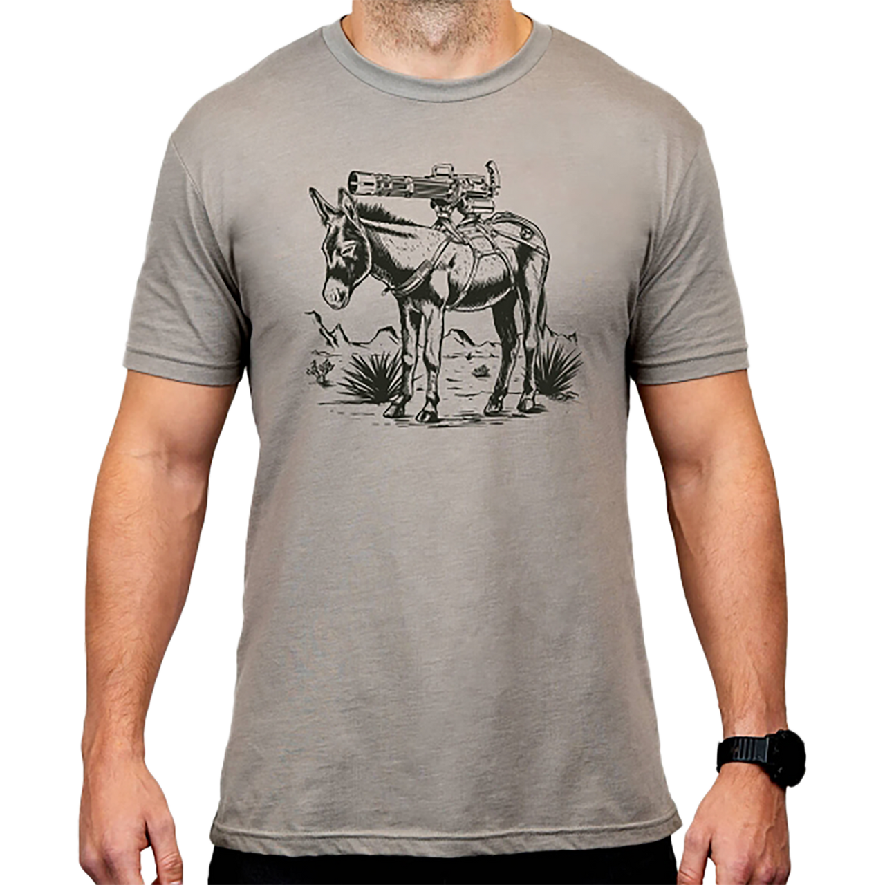 Magpul MAG1528-041 Burro CVC  Stone Gray Heather Cotton/Polyester Short Sleeve