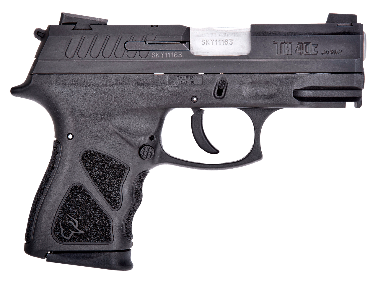 Taurus 1-TH40C031-10 TH  Compact Frame 40 S&W 10+1 3.54" Matte Black Alloy Steel Serrated Slide, Black Polymer Frame