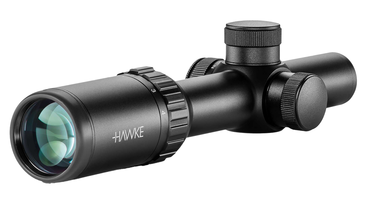 Hawke Sport Optics 14205 Vantage IR Riflescope Black 1-4x20mm 1" Tube Illuminated Red/Green Turkey DOT IR Reticle Hawke Sport Optics 14205 Vantage IR Riflescope Black 1-4x20mm 1" Tube Illuminated Red/Green Turkey DOT IR Reticle
