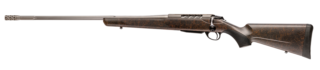 Tikka JRTXRBS431R10 T3x Roughtech 300 Win Mag 3+1 24.30" Stainless Fluted Threaded Barrel, Stainless Steel Drilled & Tapped Receiver, Ember Roughtech Synthetic Stock, Left Hand