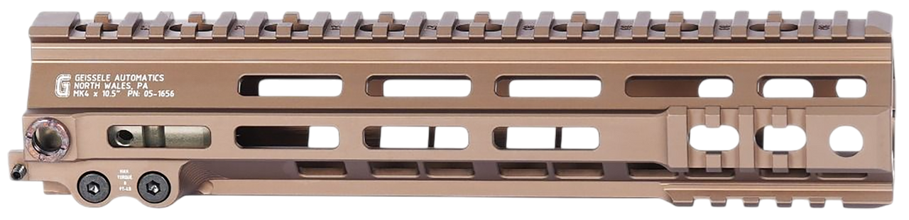 Geissele Automatics 051656S Super Modular Rail Mk4 DDC Aluminum 10.50" Long