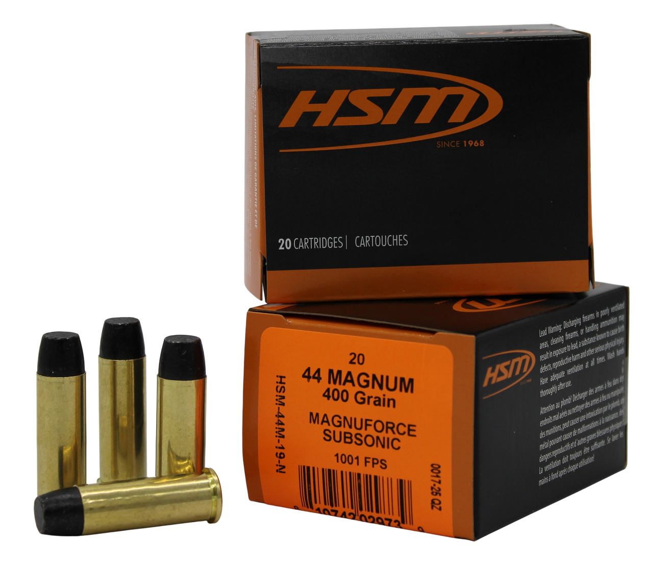 HSM 44M19N       44MAG    400GR HCLFN        20/20