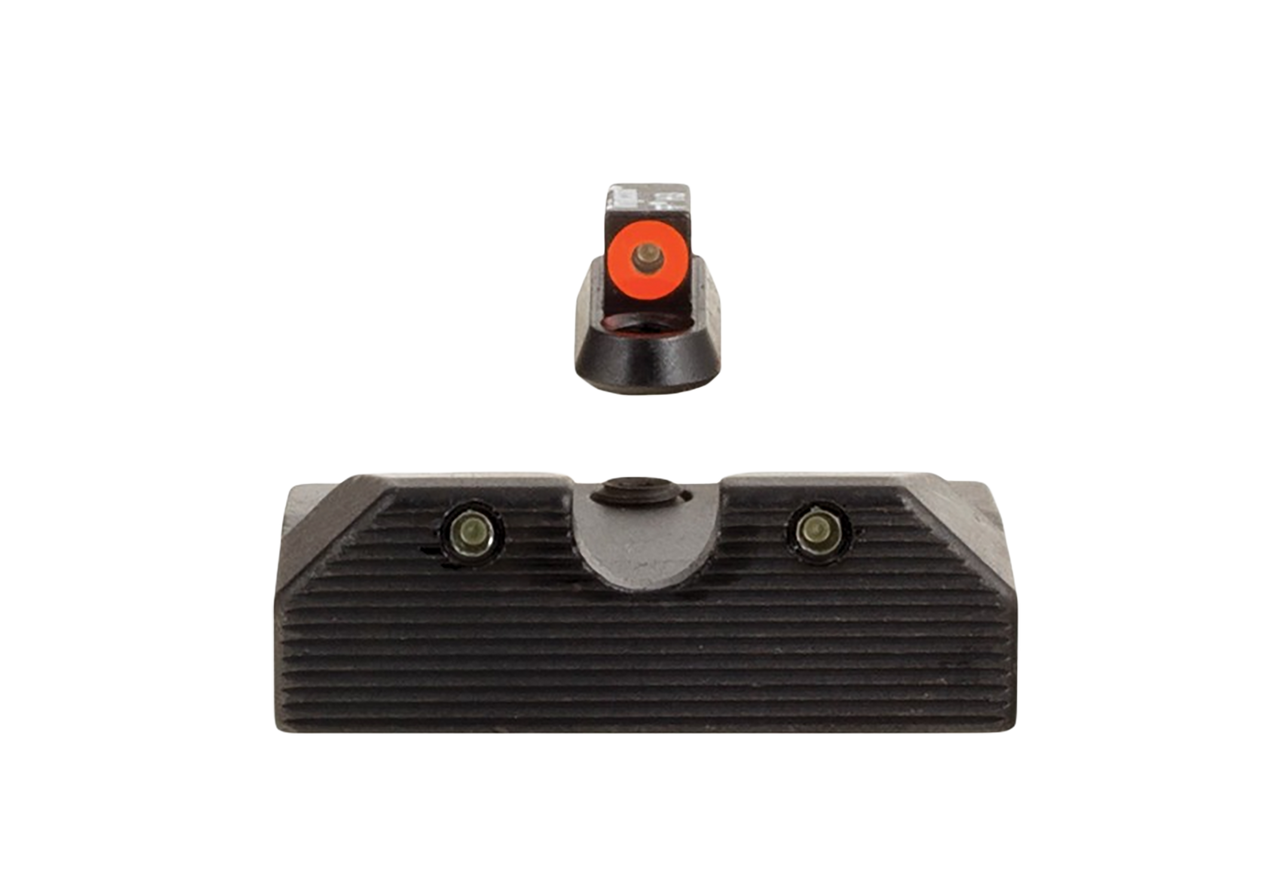 Trijicon 601081 HD XR Night Sight Set Green Tritium/Orange Outline Front, Green Tritium Rear, Black Frame, Fits CZ P-10/P-10C