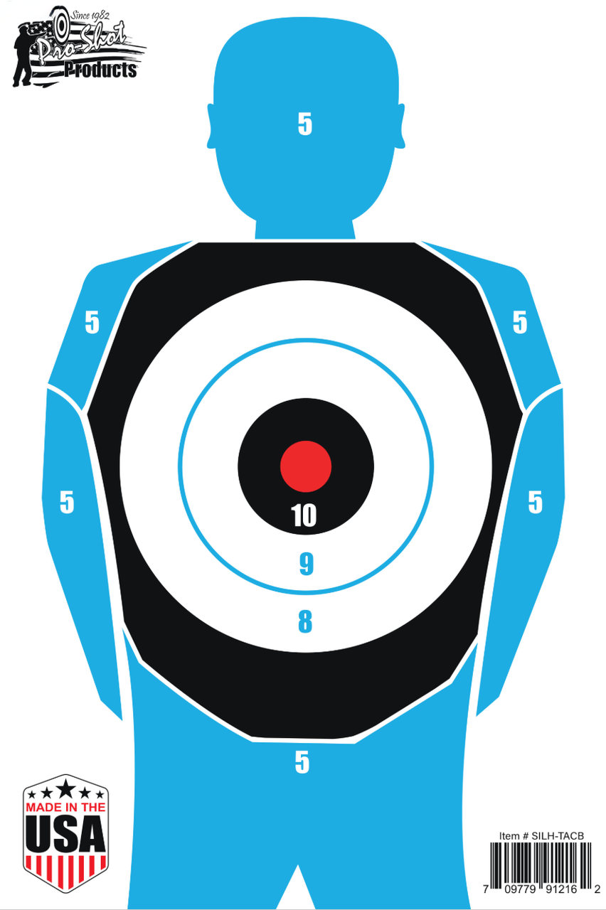 PROSHOT SILH-TACB-4PK   SILHOUETTE TACT TARGET 4PK
