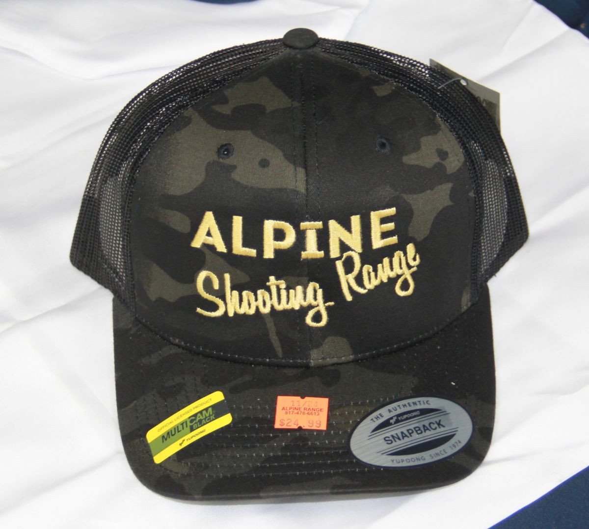 Alpine Shooting Range Hat - Black Multicam