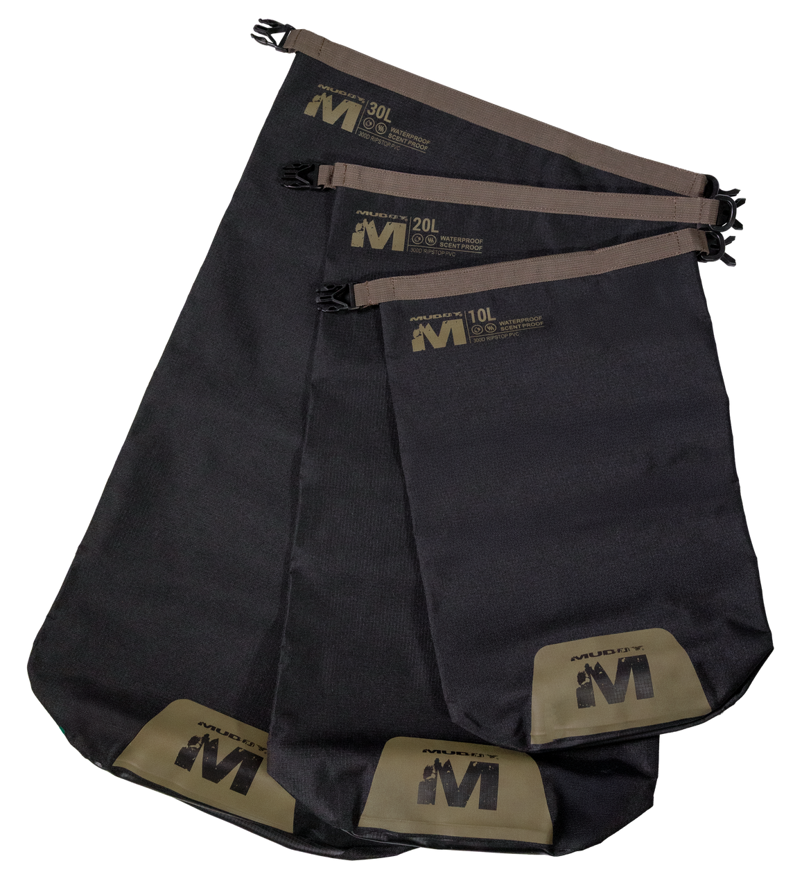 MUDDY MUD-WDB-SET-BLK      WTRPROOF DRY BAG SET