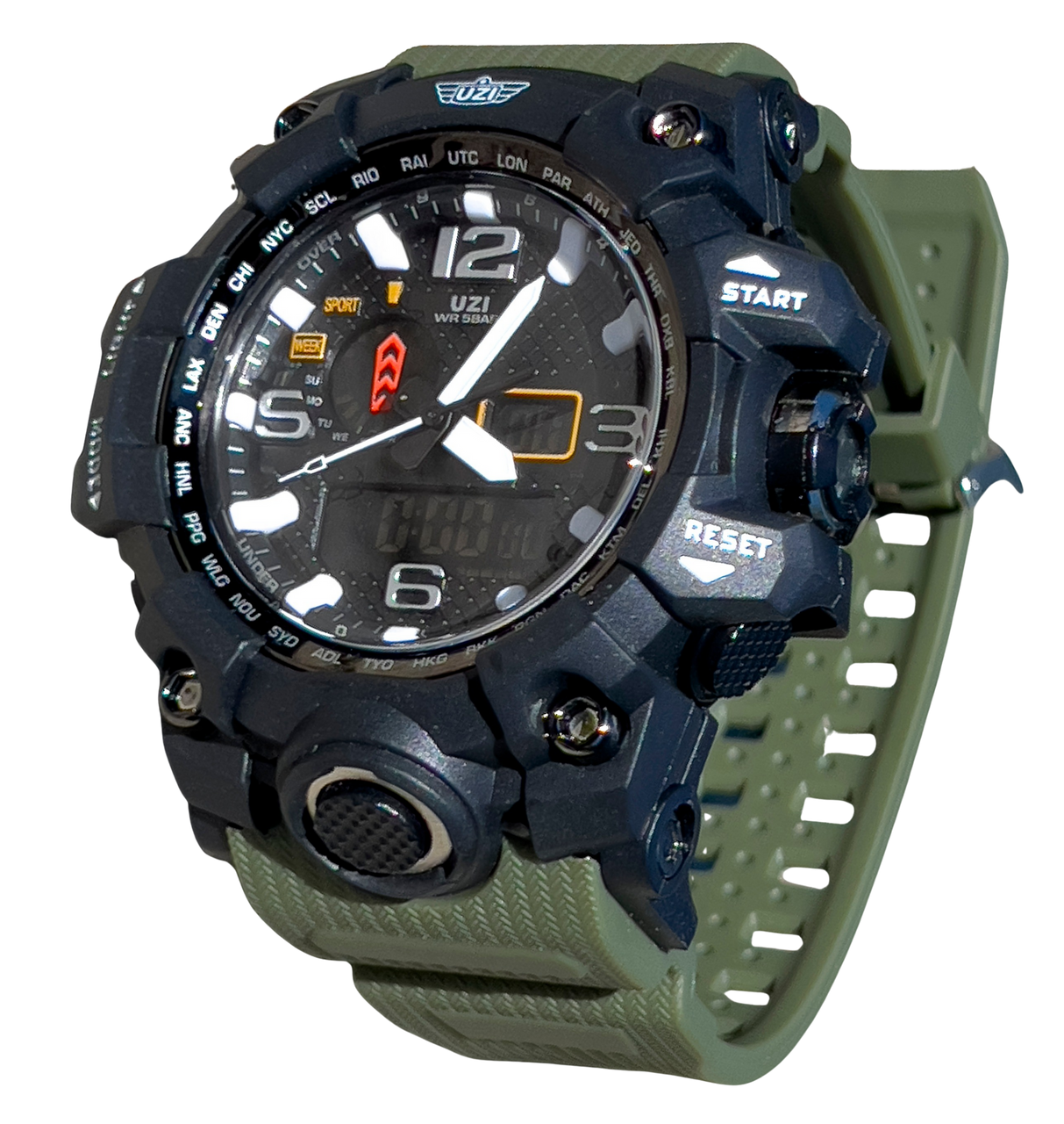 CAMP UZI-W-1545-G UZI SHOCK DIGITAL WATCH OD