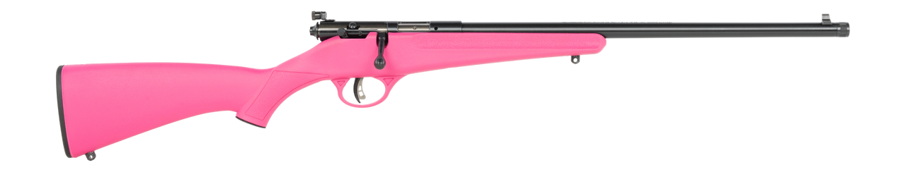 Savage Arms  Rascal F-SR 22 LR 1rd 16.13" Matte Black Single Shot Threaded Barrel, Pink Synthetic Stock, Right Hand