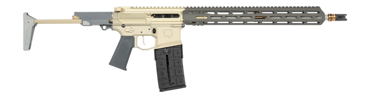 Q LLC  Honey Badger *CA Compliant 5.56 NATO 16" Clear Anodized Cerakote Aluminum Receiver w/Picatinny Rail, M-LOK Handguard, Black Polymer Stock, Black Polymer Grip