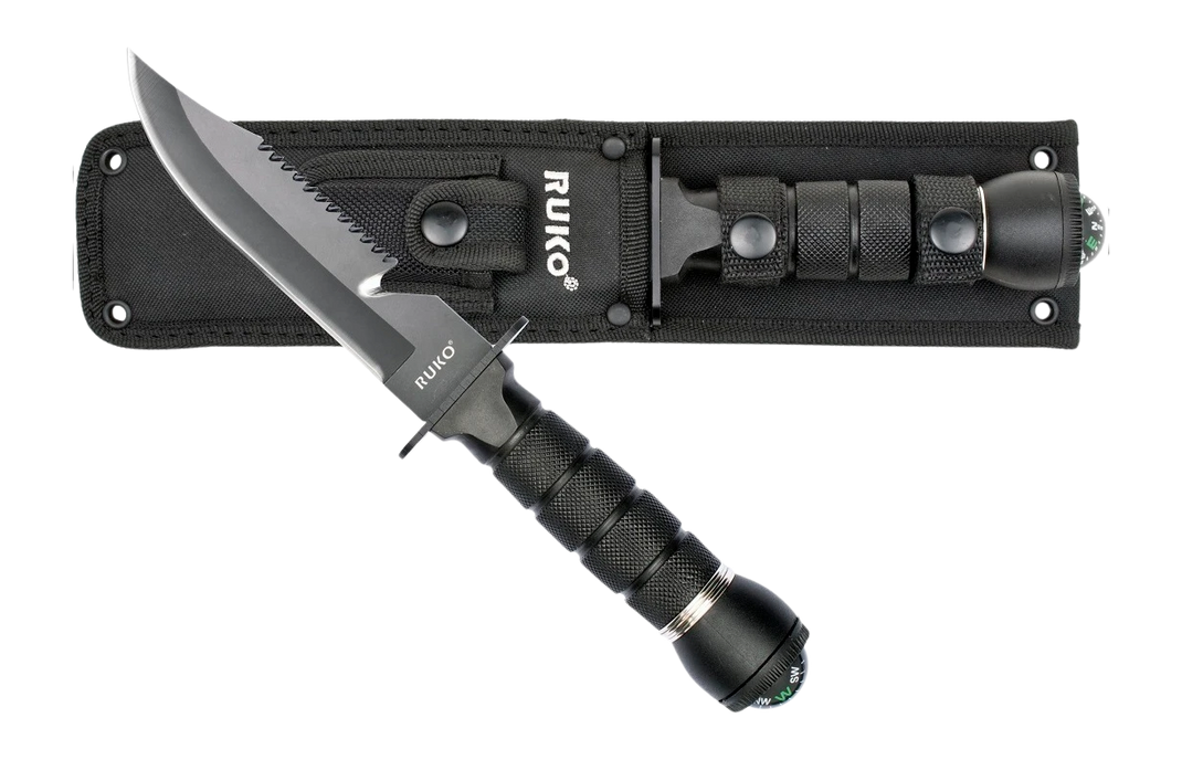 RUKO RUK0163      420J2 6"SURVIVAL FIXED W/COMPASS