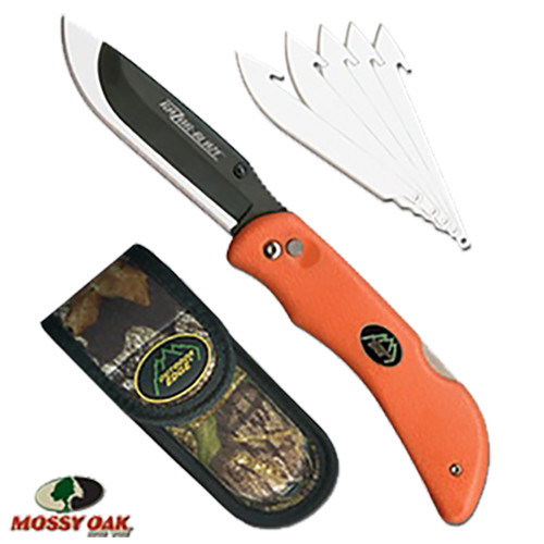 Outdoor Edge RO20C Razor Pro Folder     Blade Length 3.5   420J2 Stainless Razor/Zipper Orange