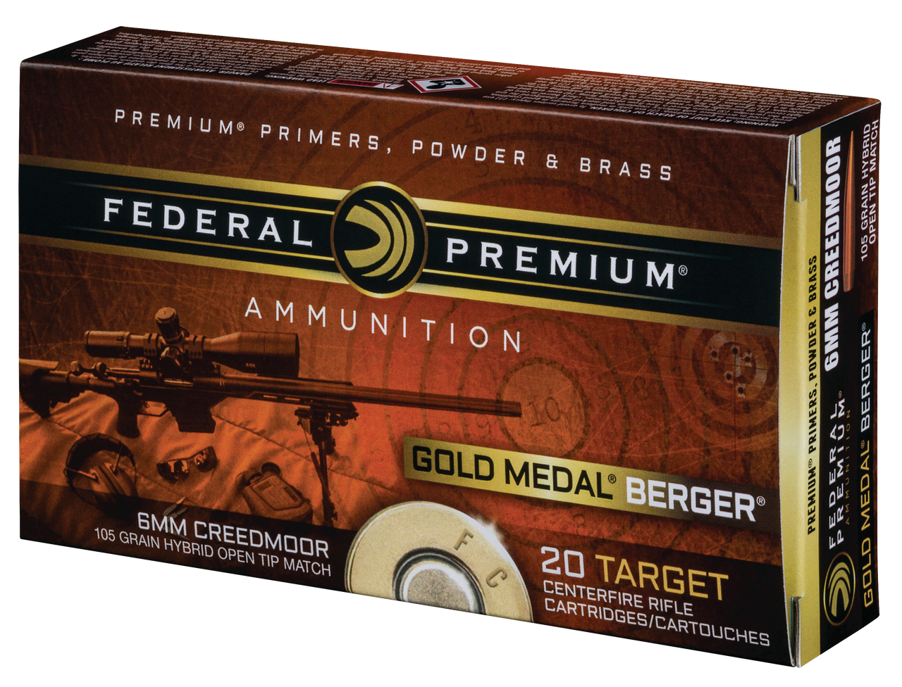 Federal Gold Medal, Fed Gm6crdbh1  6mmcrd  105 Berger