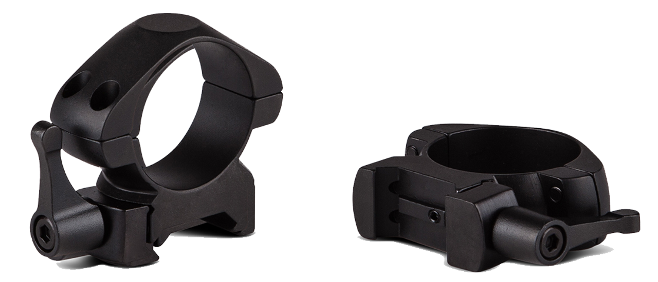 Konus 7407 Steel Rings with QD 1 Diam Medium Black Quick Release Scope Rings