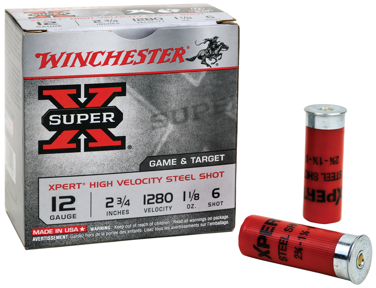 Winchester Ammo Super X, Win We12gth7  Xpert    12ga      1 1/8oz    Steel   Size 7 Winchester Ammo Super X, Win We12gth7  Xpert    12ga      1 1/8oz    Steel   Size 7