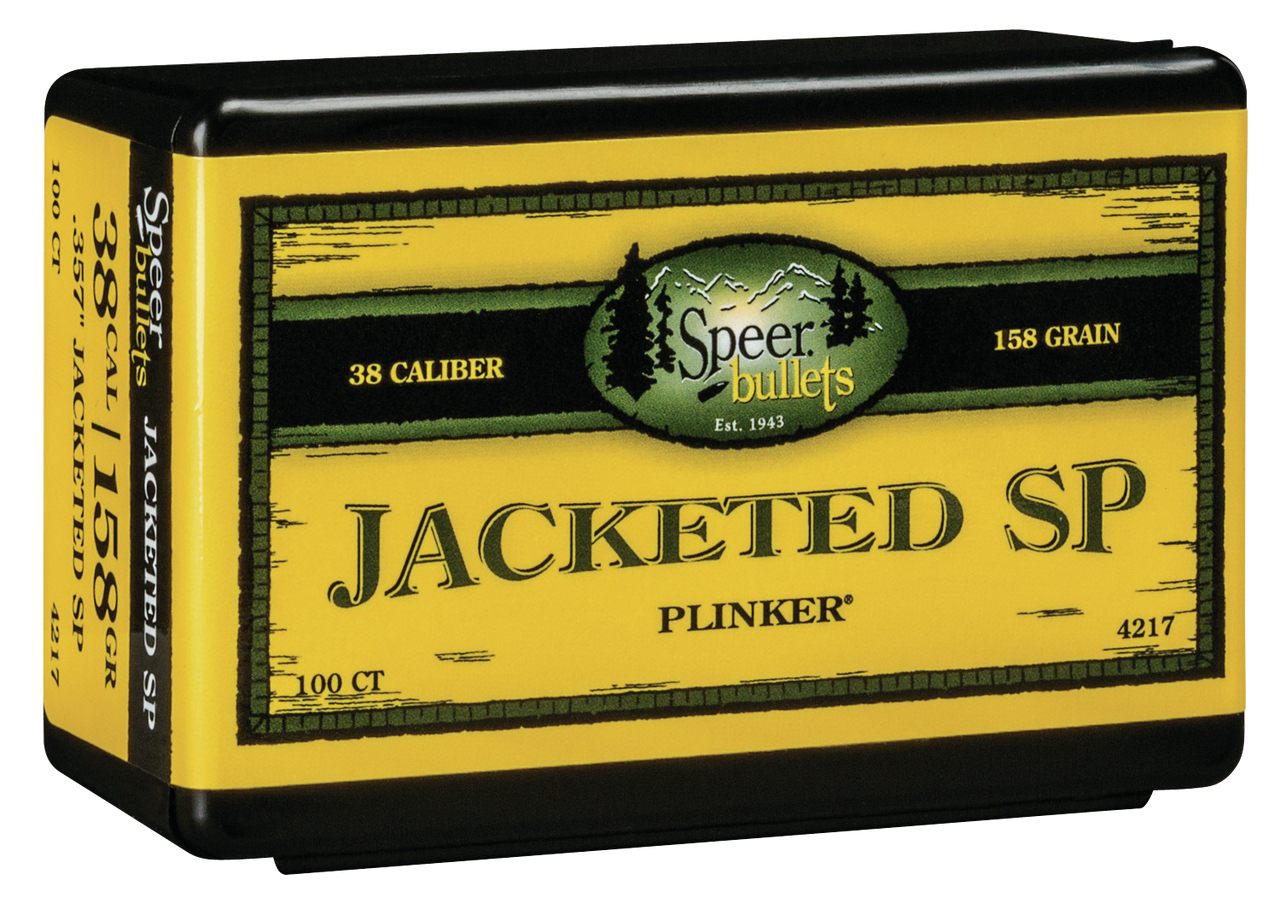 Speer 4217 Handgun 38 Caliber .357 158 GR Jacketed Soft Point 100 Box