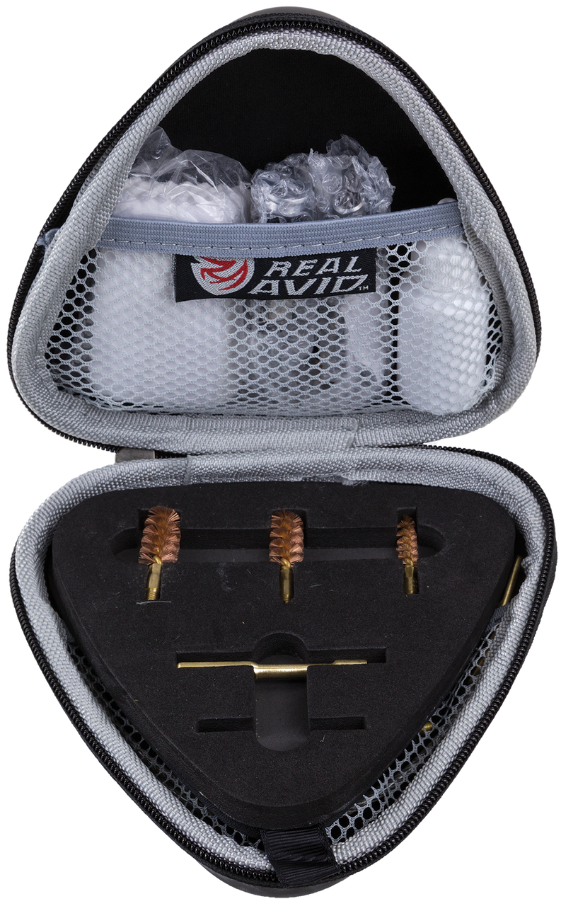Real Avid AVGBPROP Gun Boss Cleaning Kit Multi-Caliber Pistol Firearm Slotted Tip 12.50" Long Bronze Bristles Includes Case