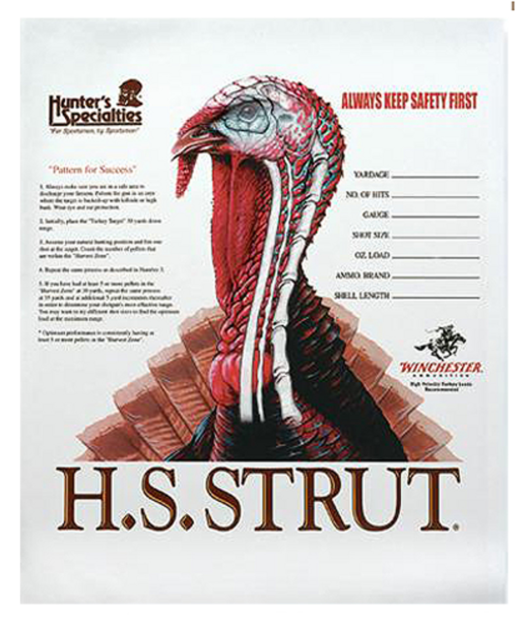 Hunters Specialties Turkey, Hs 06850 Turkey Pattern Targets Hunters Specialties Turkey, Hs 06850 Turkey Pattern Targets