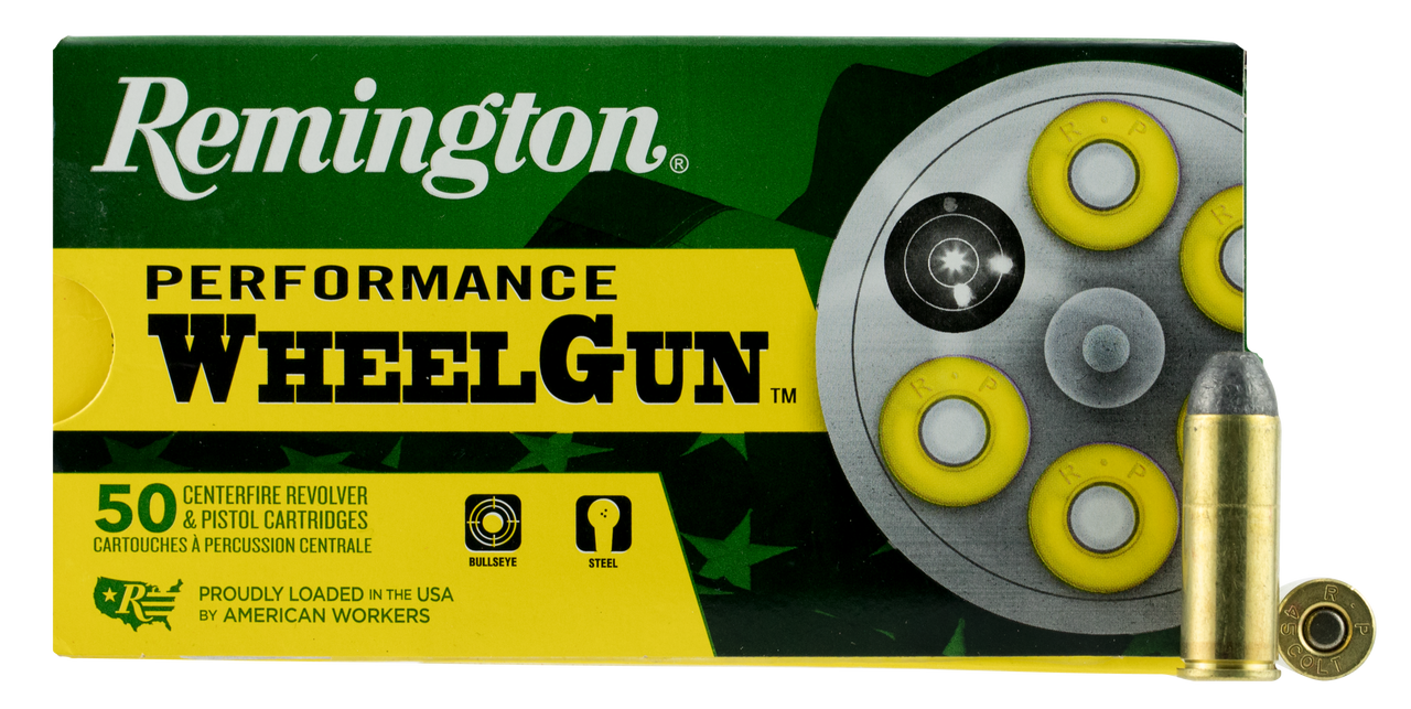 Remington Ammunition 22340 Performance WheelGun 45 Colt 250 gr Lead Round Nose 50 Per Box Remington Ammunition 22340 Performance WheelGun 45 Colt 250 gr Lead Round Nose 50 Per Box