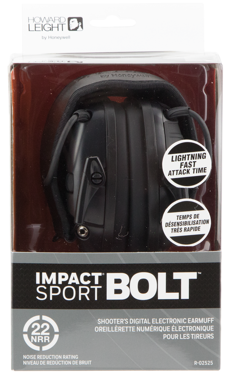 Howard Leight Impact Sport, How R02525 Impact Sport Bolt Elec Earmuff Blk