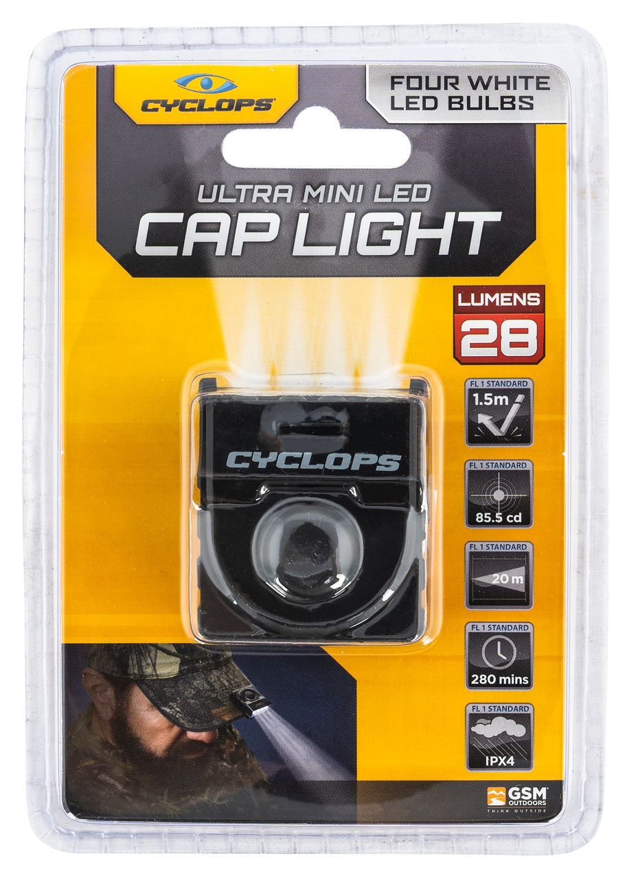 White Bulb Cyclops Orion 5-LED Hat Clip Light 