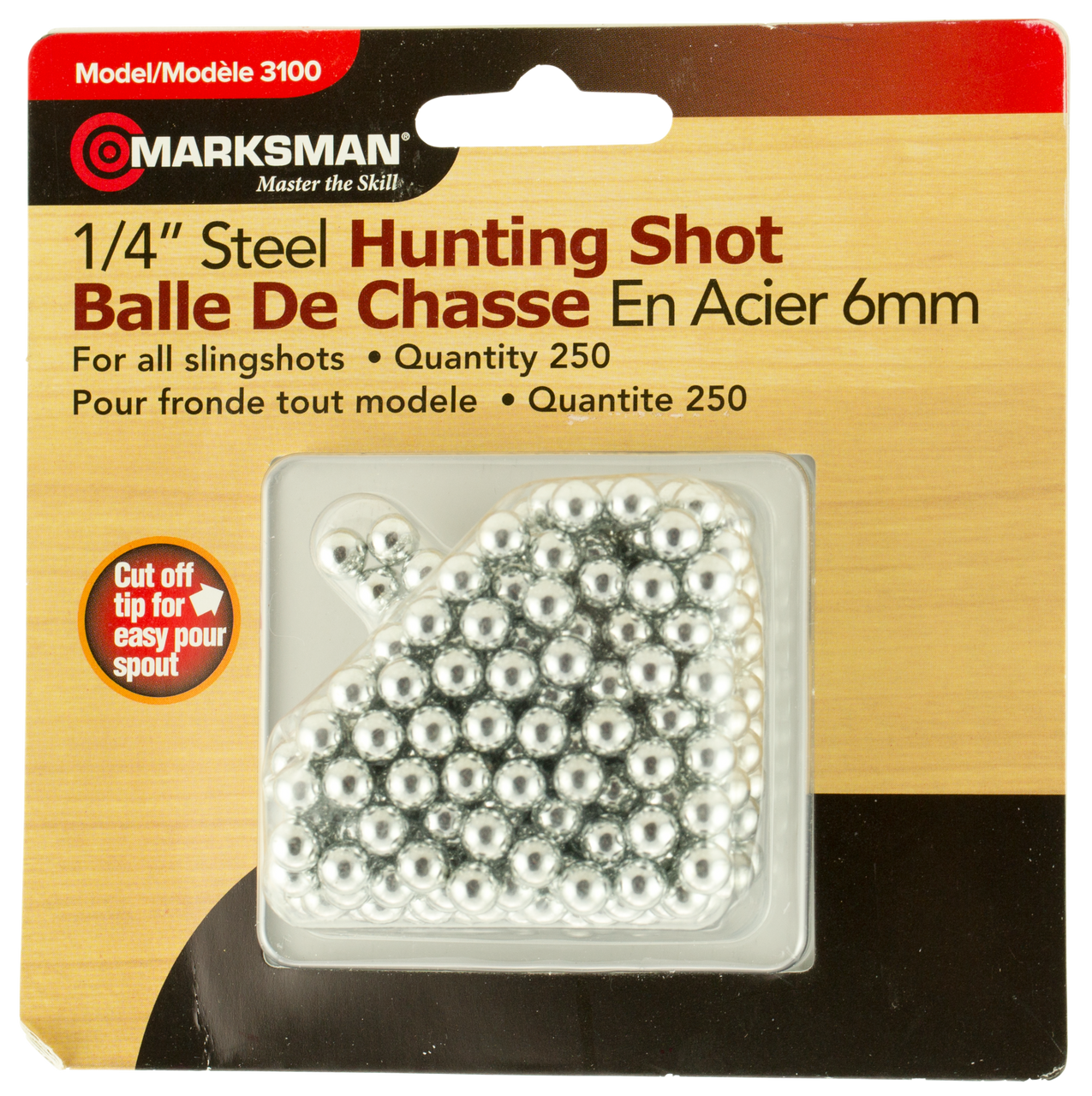 Marksman Marksman 3100, Mrk 3100     1/4in Steel Shot         250ct Marksman Marksman 3100, Mrk 3100     1/4in Steel Shot         250ct