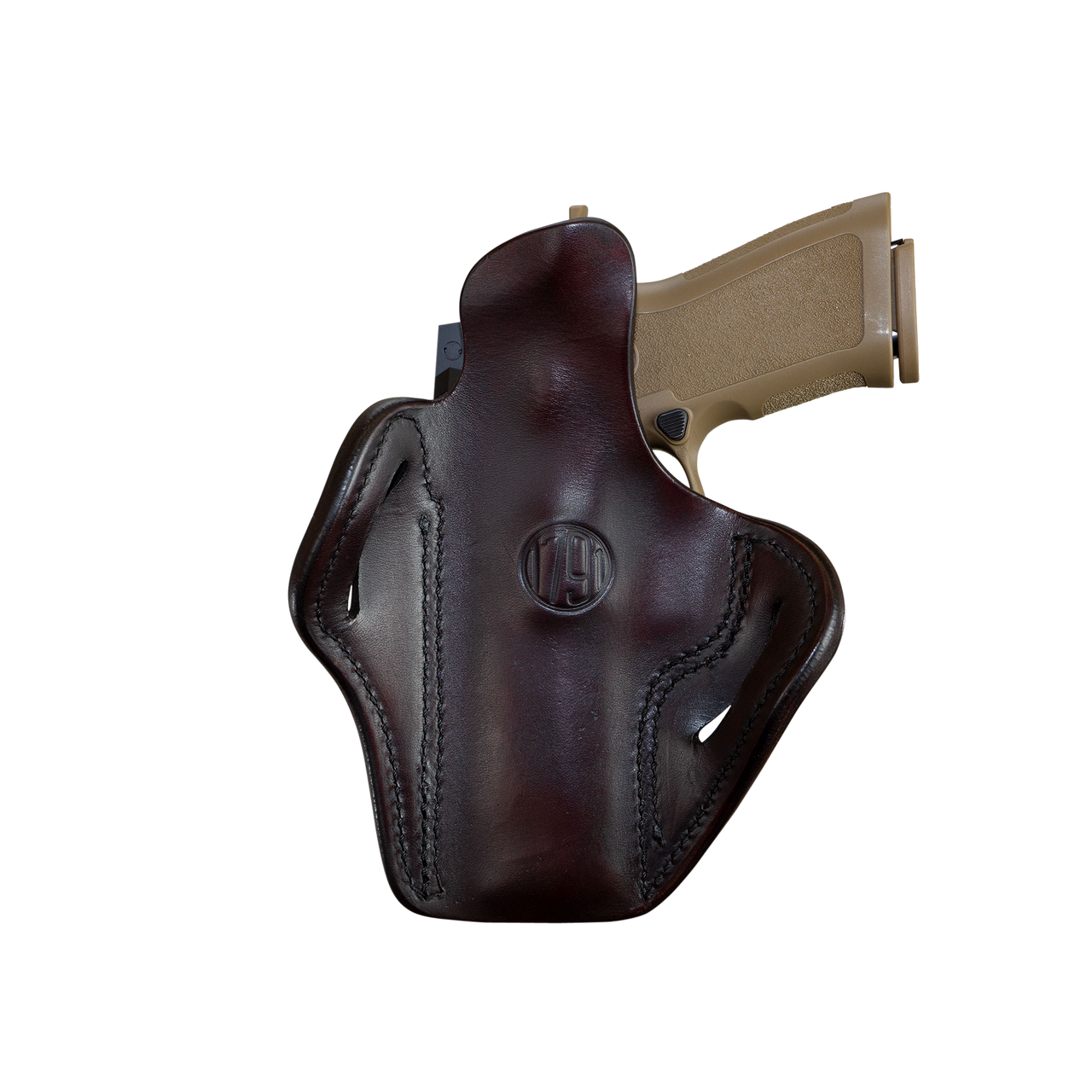 1791 Gunleather ORBH24SBRR BH2.4 Optic Ready OWB 2.4 Signature Brown Leather Belt Slide Fits Walther PPQ/Sig P320/Springfield XD-M Right Hand