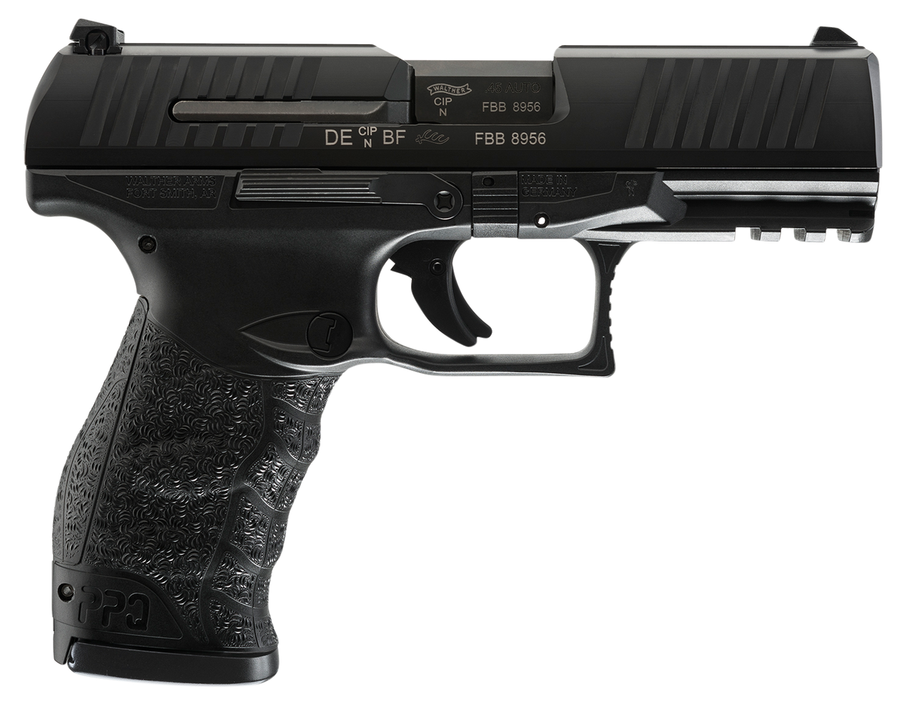 Walther PPQ, Wal 2807076 Ppq M2 45acp   4in Blk           12rd