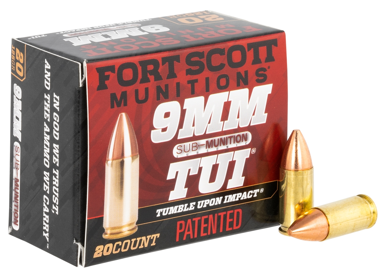 Fort Scott Munitions Tui, Fsm 9mm-125-scvss    9mm    115gr Tui Sub    20/25